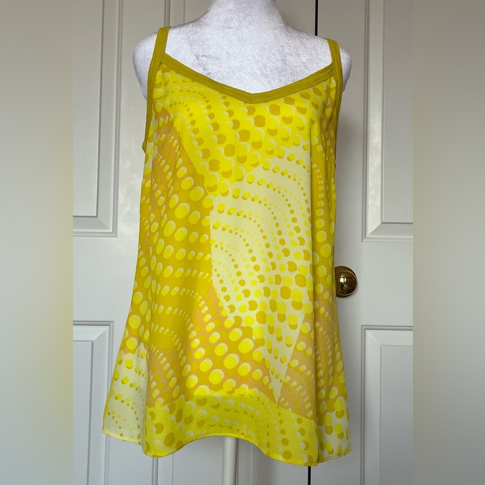 CAbi Yellow Polka Dot Camisole